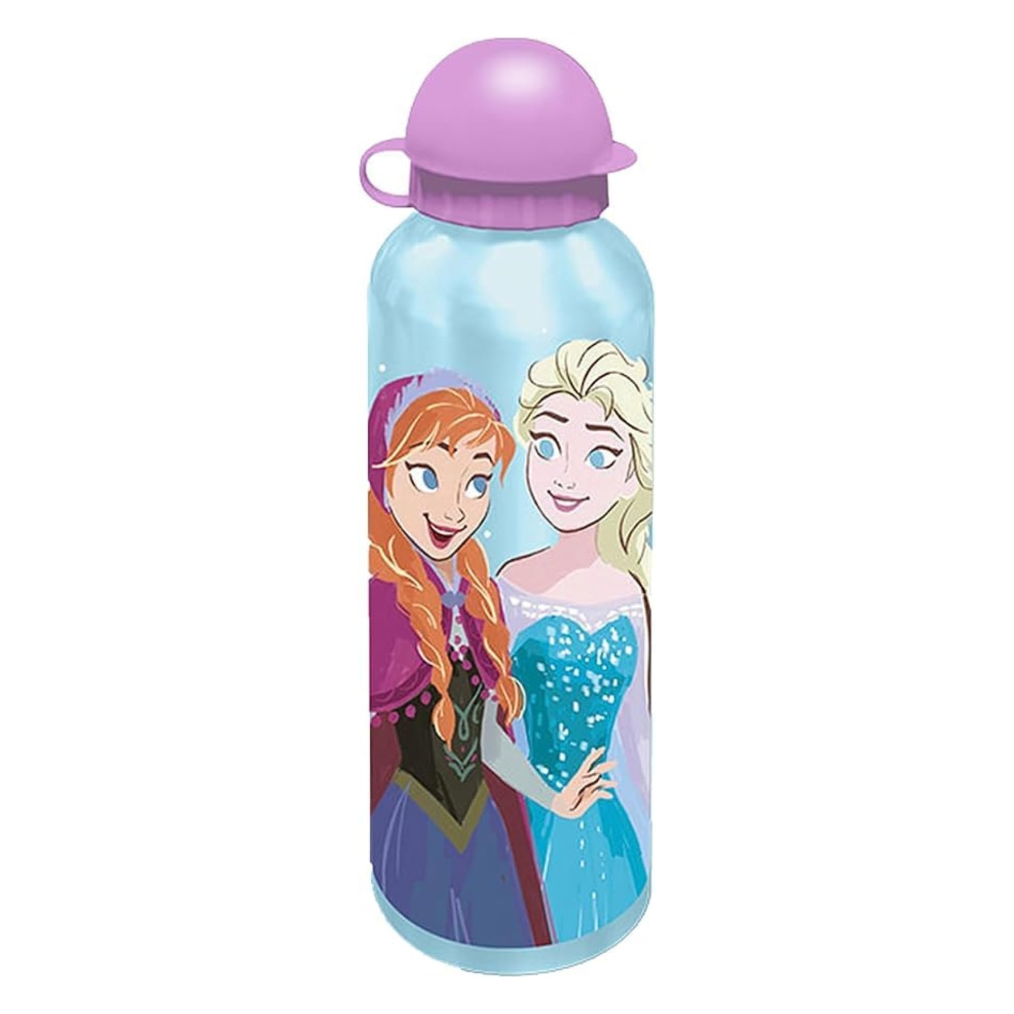 SRV Hub Frozen Sports Water Bottle for Girls 500ml Reusable Non-Spill BPA Free Aluminum Aqua Drinking Lightweight Leakproof KBT Disney Bottle, Ideal for Kids School Nursery Sports Picnic | 21cm โ image 1