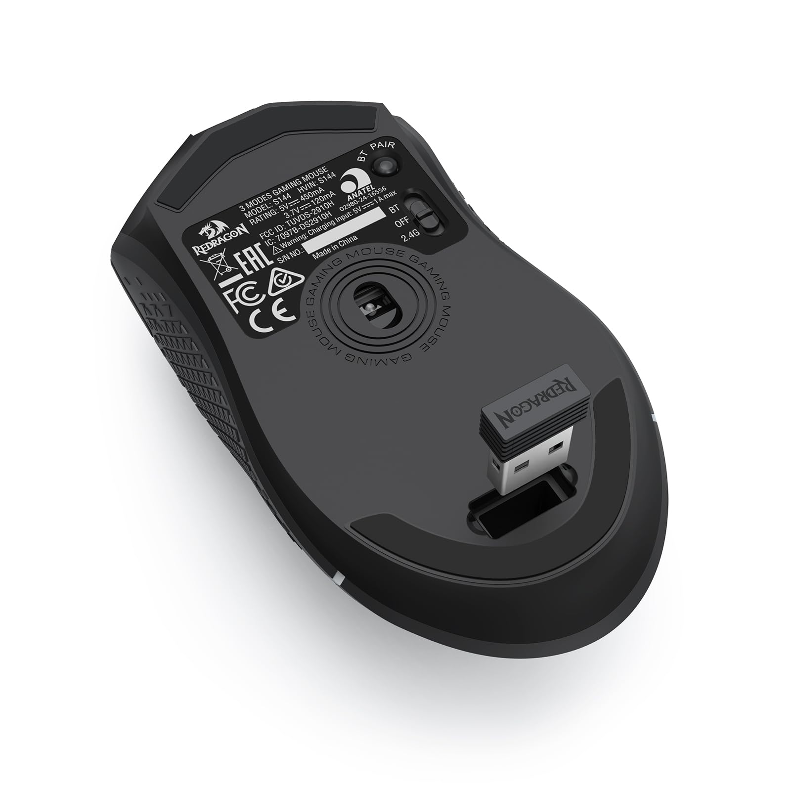 Redragon S144 Combo Teclado Ratón Inalámbrico 60% Dongle Compartido | combo teclado ratón gaming 60% K617 3 modos RGB ratón 7200DPI dongle compartido práctico