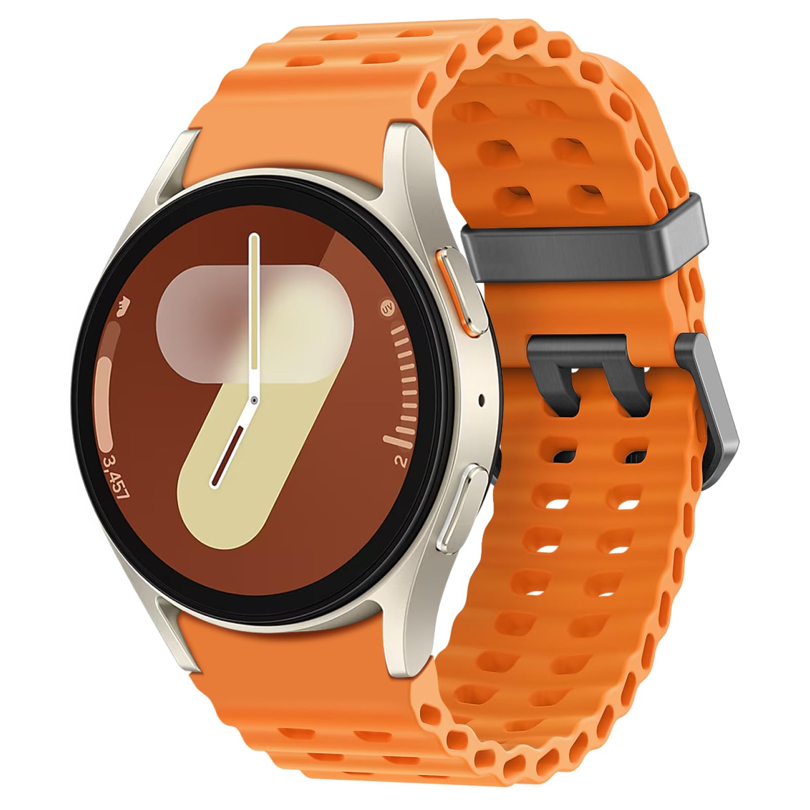 Marine Band for Galaxy Watch 7 40mm 44mm Men Women,No Gap Soft Silicone Sport Band for Samsung Watch 7 6 5 4 40mm 44mm/6 Classic 43mm 47mm/4 Classic