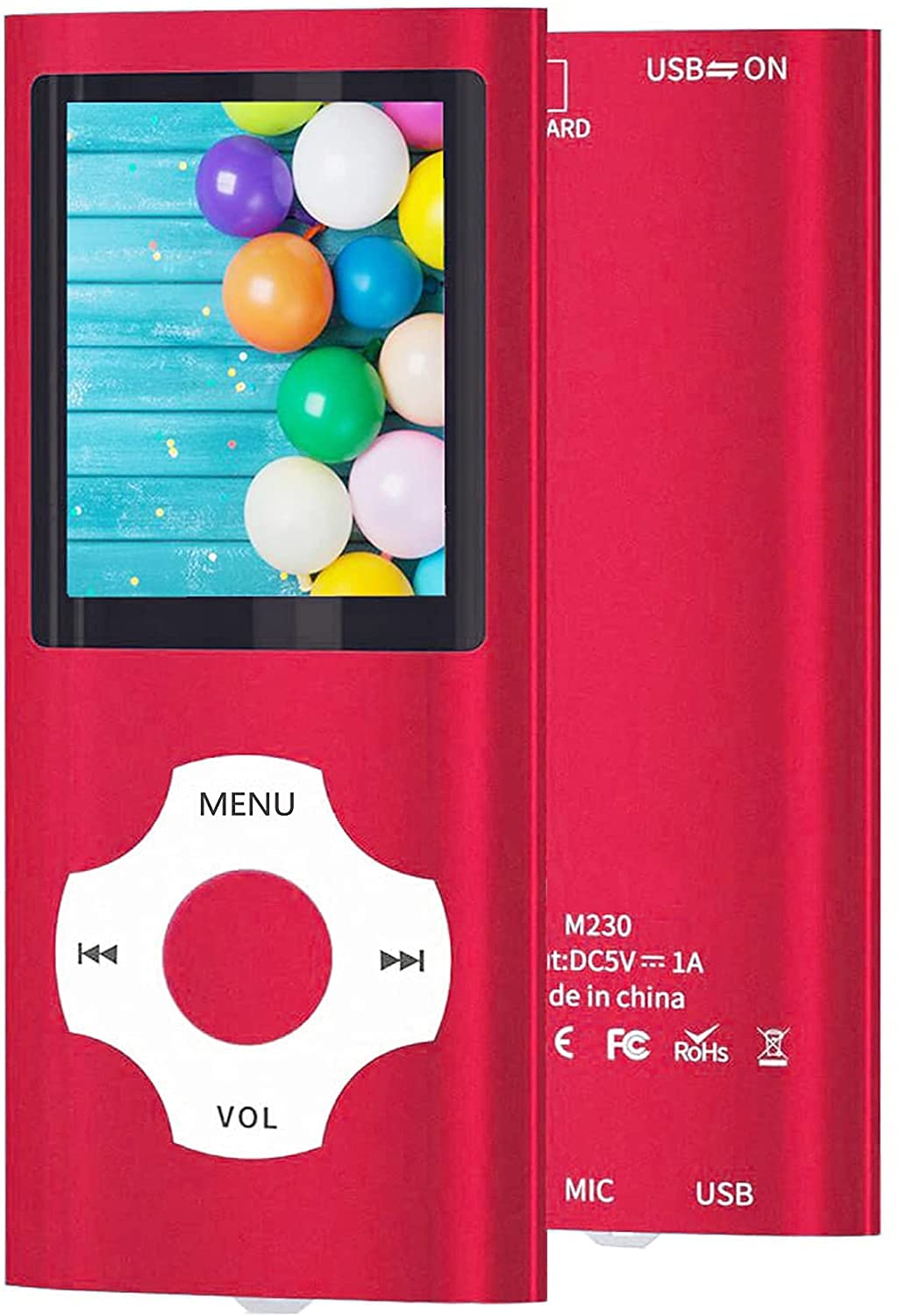 MP3 Player, Frehovy Music Player with 16GB Memory SD Card with Photo/Video Play/FM Radio/Voice Recorder/E-Book Reader