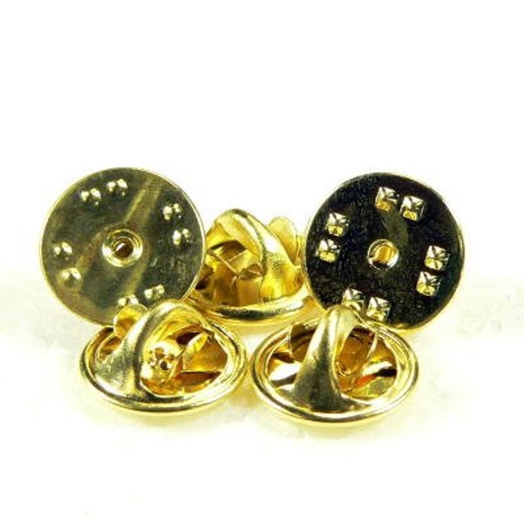 25 PCS of Gold Plated Military / Butterfly Clutch Pin Backs with Nails Included