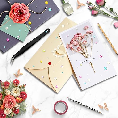 Miniatura 7 de 2064 piezas de perlas para manualidades, calcomanías de perlas autoadhesivas de 4 colores, 12 hojas de perlas para el cabello para hacer manualidades