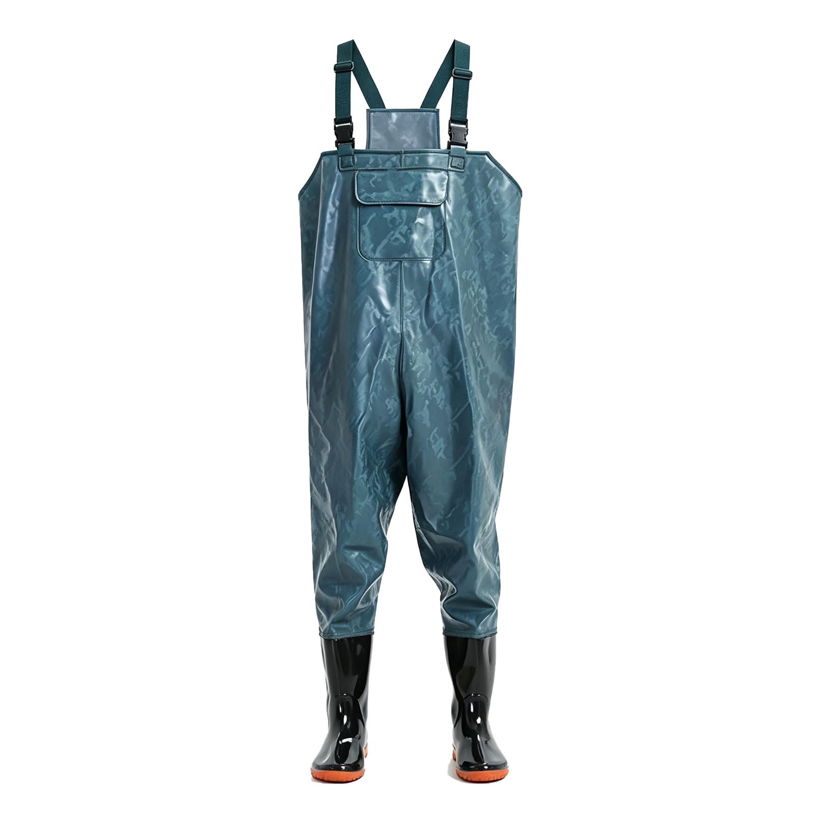 Wader da Pesca PVC Trampolieri Da Pesca con Stivali per la massima aderenza isolati e resistenti Salopette Regolabili Taglie 38-47 per fiume spiaggia caccia fango giocare avventura all'aperto