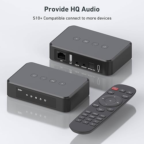 Miniatura 2 de Arylic Receptor de audio AirPlay S10+, estéreo multihabitación con salida SPDIF, WiFi y Bluetooth Music Streamer, transmite música HD sin pérdida de