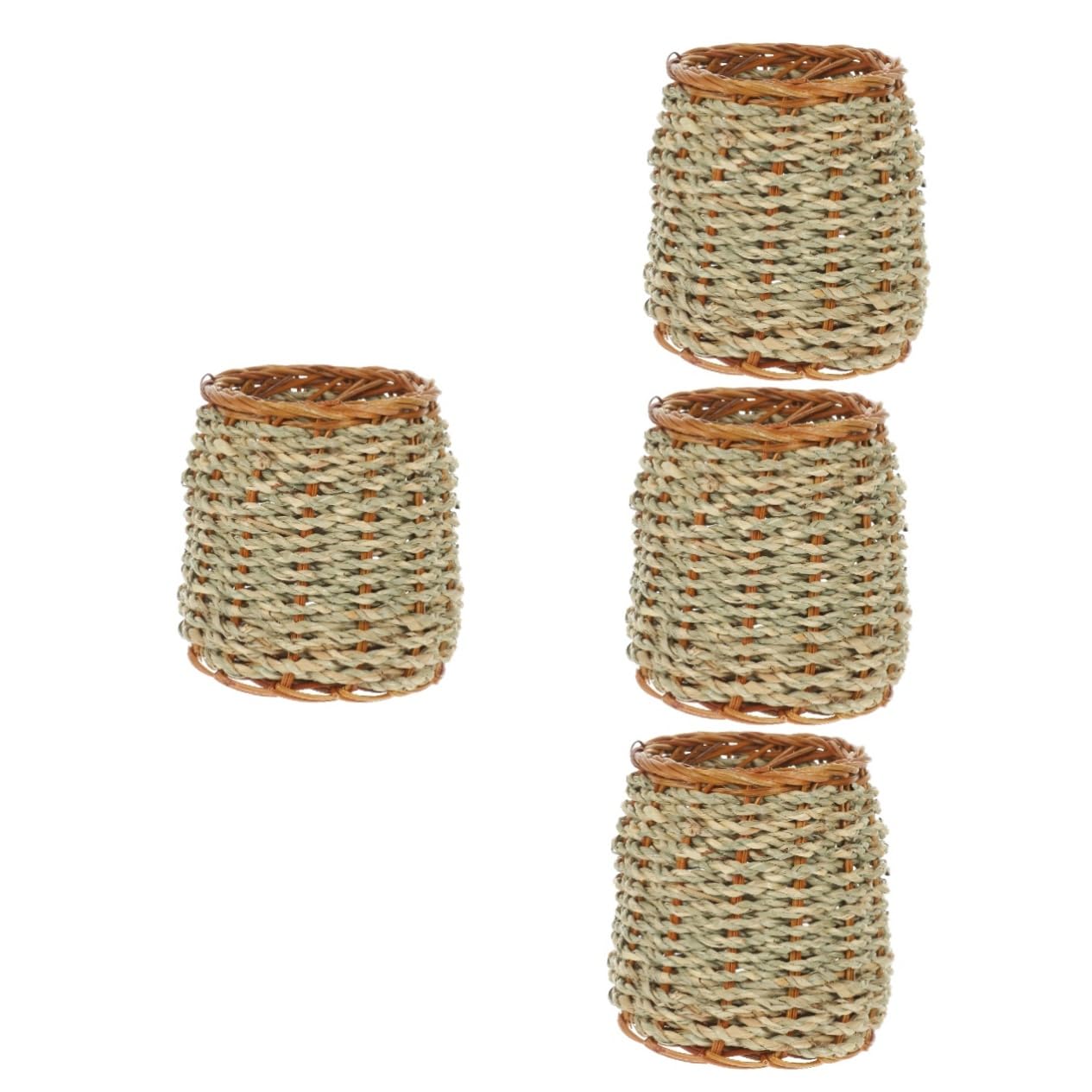 Seau de rangement bureau jute pour éliminer le désordre de table