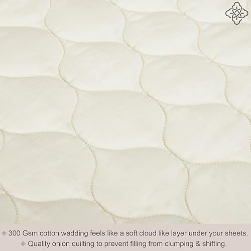 Miniatura 4 de Bioweaves Funda de colchón 100% algodón orgánico, protector de colchón acolchado con certificado GOTS con guata de algodón suave, bolsillo de 20