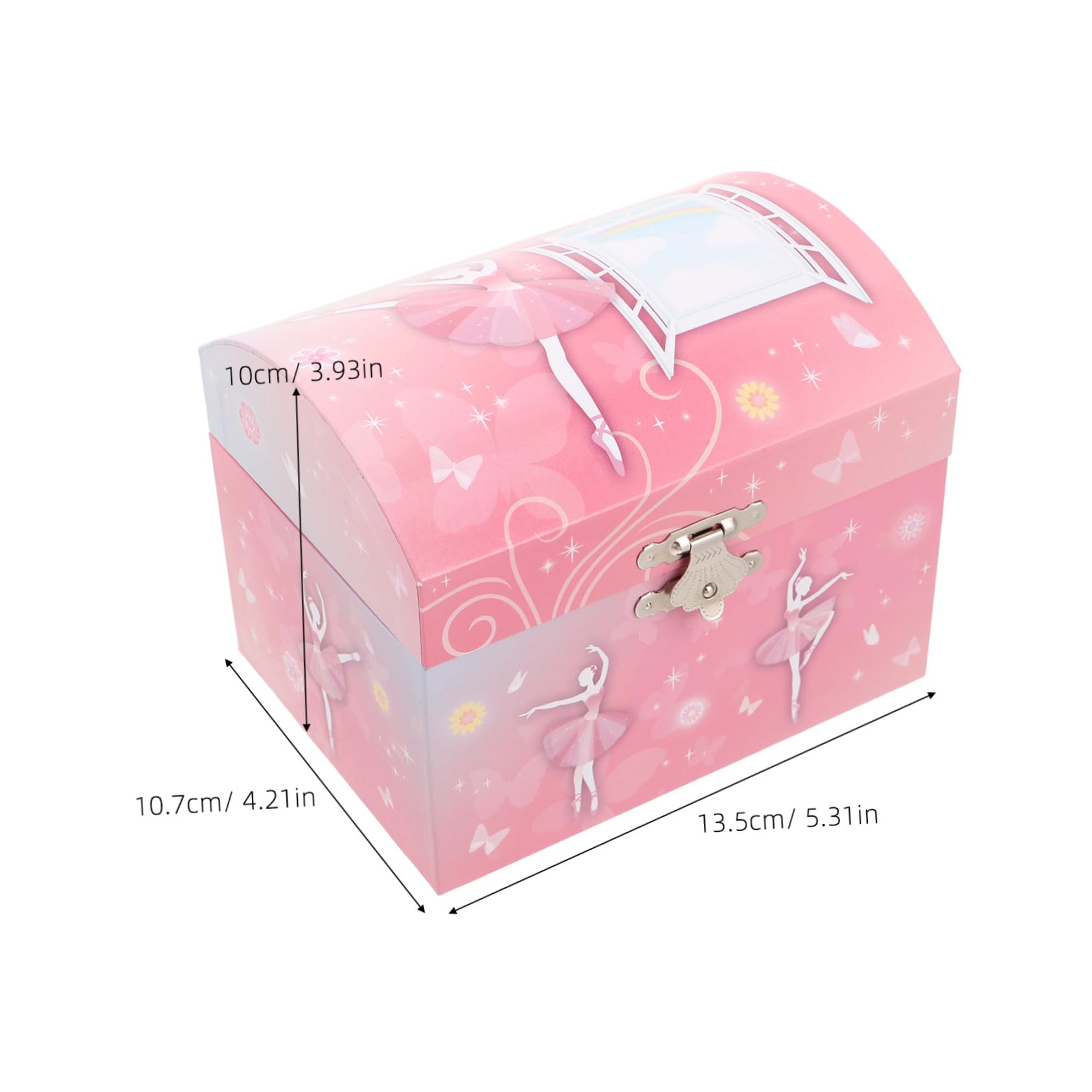 Baluue Caja de Música de Ballet con Espejo Joyero Musical para Niña Decoración Cumpleaños Infantil