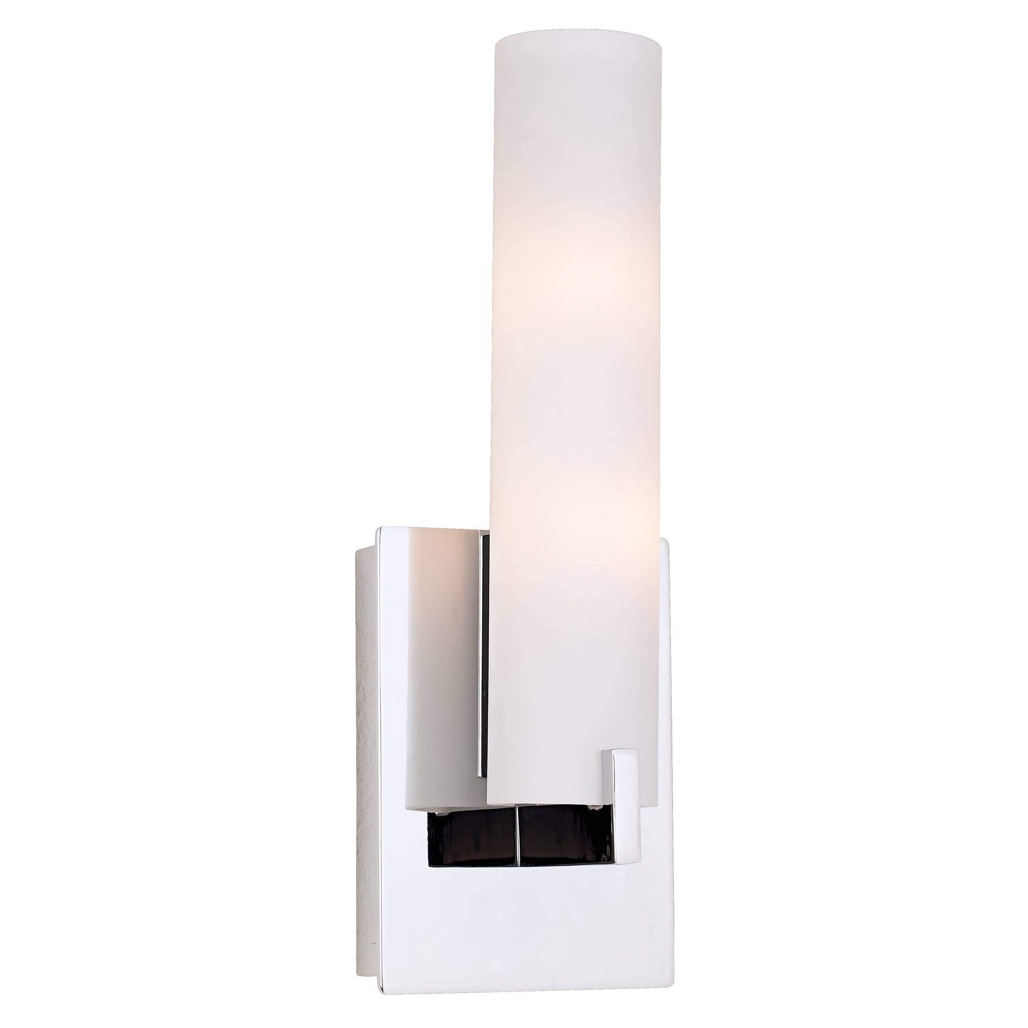GEORGE KOVACSP5040-077 Tube Wall Sconce, 2-Light, 120 Total Watts, 13.25-in H x 4.75-in W, Chrome