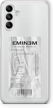 Multitronic Samsung Galaxy A15 ile Uyumlu Eminem Alb m Fi i Tasar m Bask l   effaf K l f