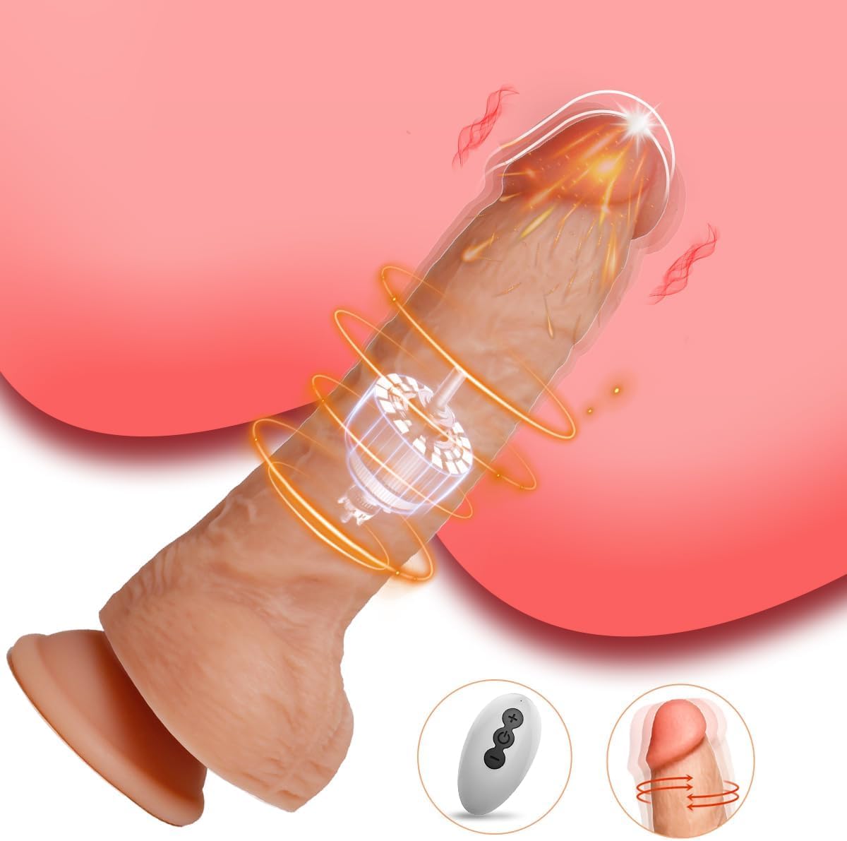 Dildo Realistico Vibratoreper Donna Professionale Clitoride Vibratore Anale Sexytoysys Uomo Coppia 10 Modalità Vibrazione Sex Toys Vibratoriper Donne con Telecomando Dildo Anali XXL per Coppie, W04