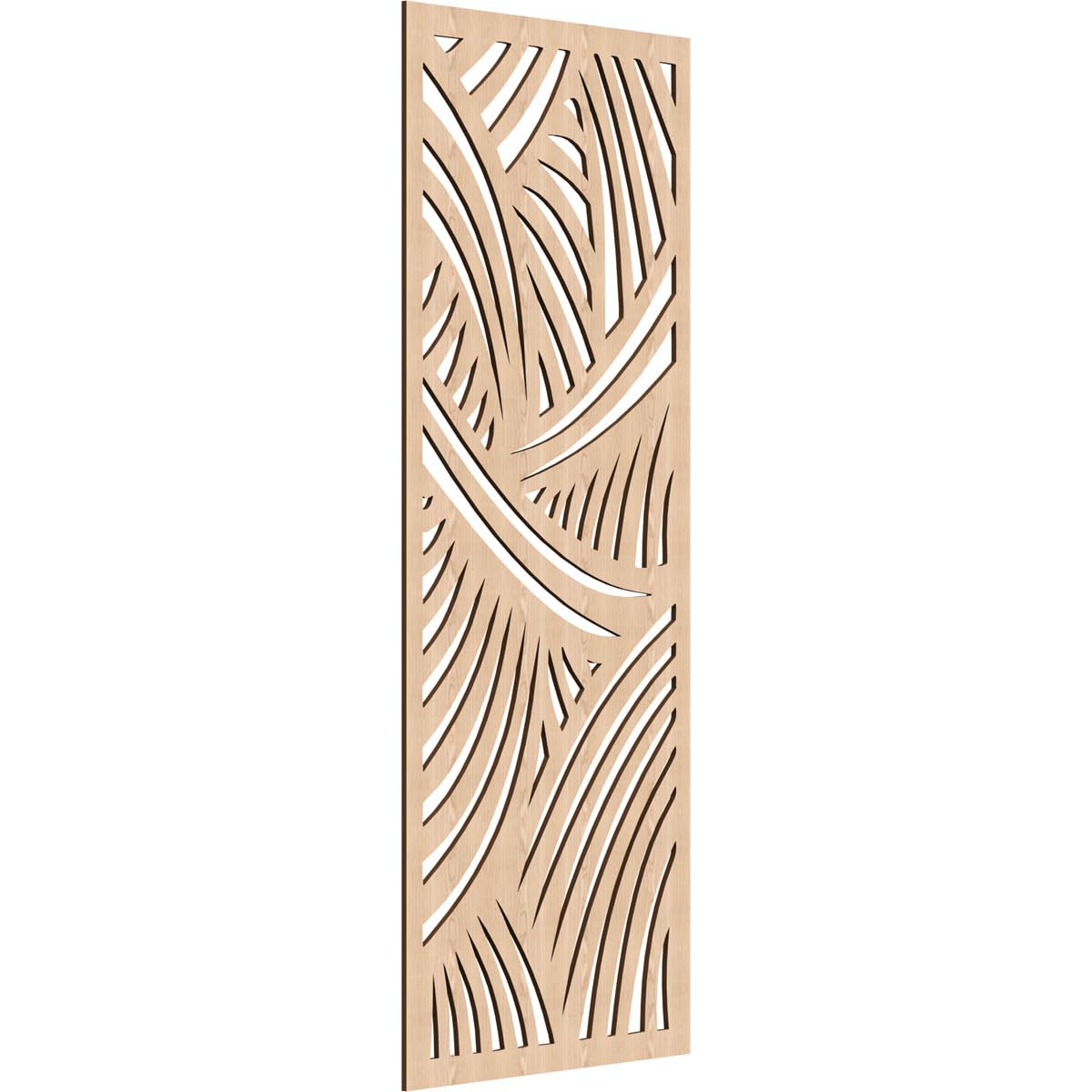 23 3/8"W x 59 3/8"H x 1/4"T Chester Decorative Fretwork Wood Wall Panels, Red Oak