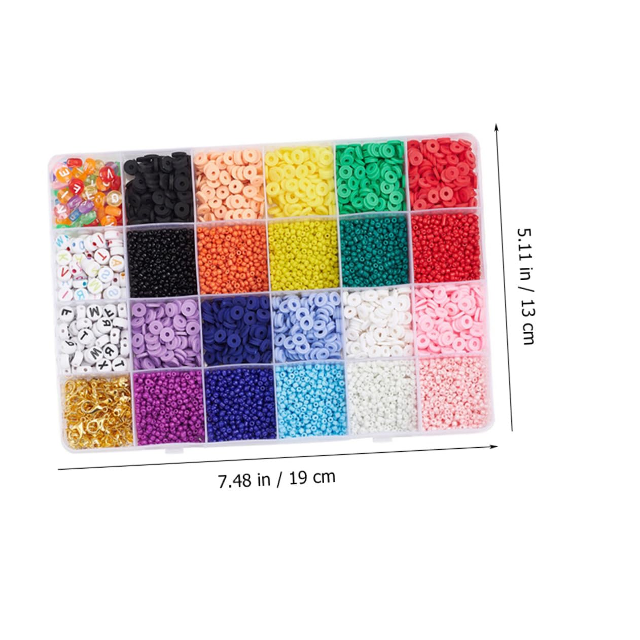 1set Perline Di Lettere Polimerica Colorata Di Perline Per Gioielli Fai Da Te Accessori Per Creazione Di Bracciali e Collane Per Artigianato