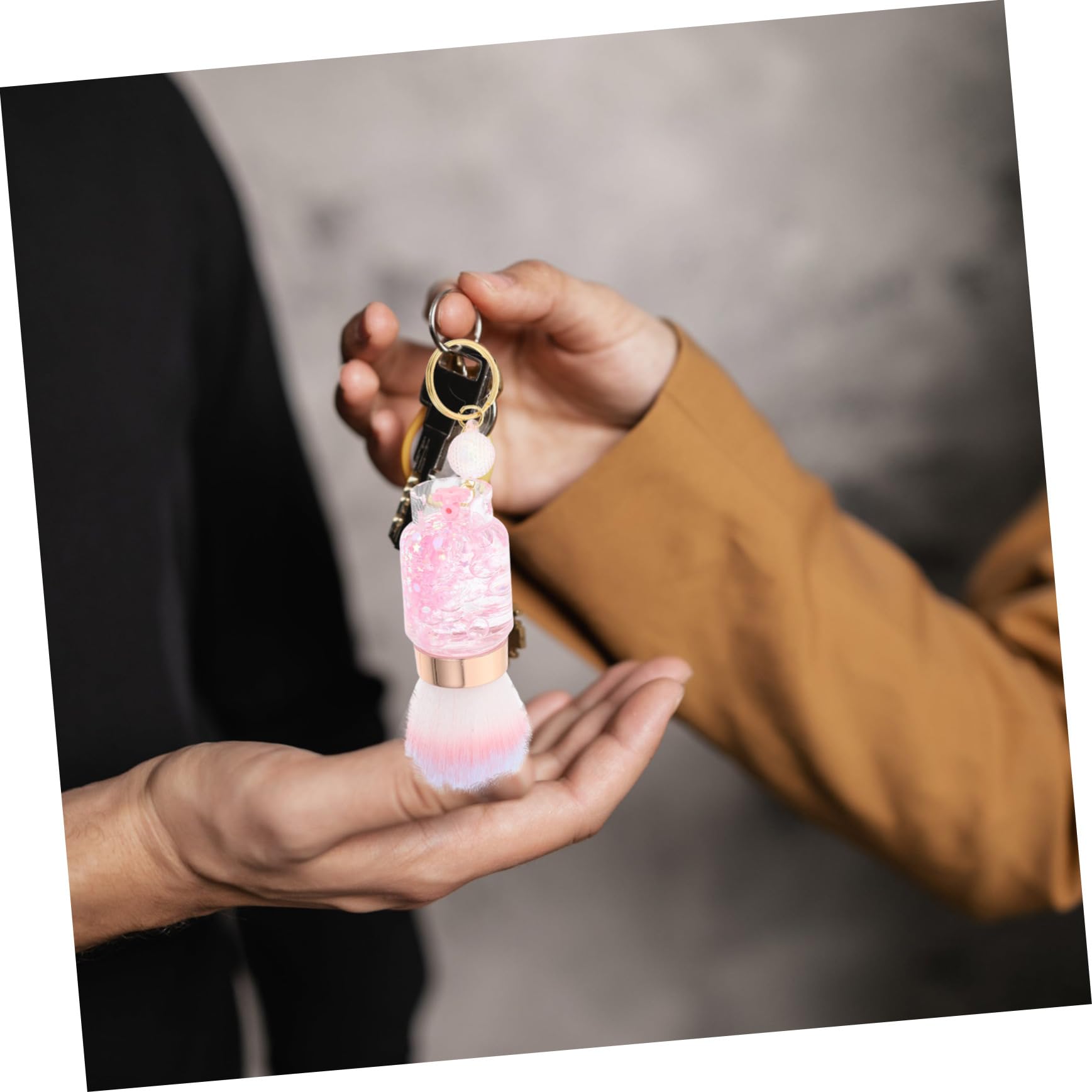 Beatifufu Ergonomic Handle Nail Brush Applicator Makeup Brush for Fingernail Cleaning