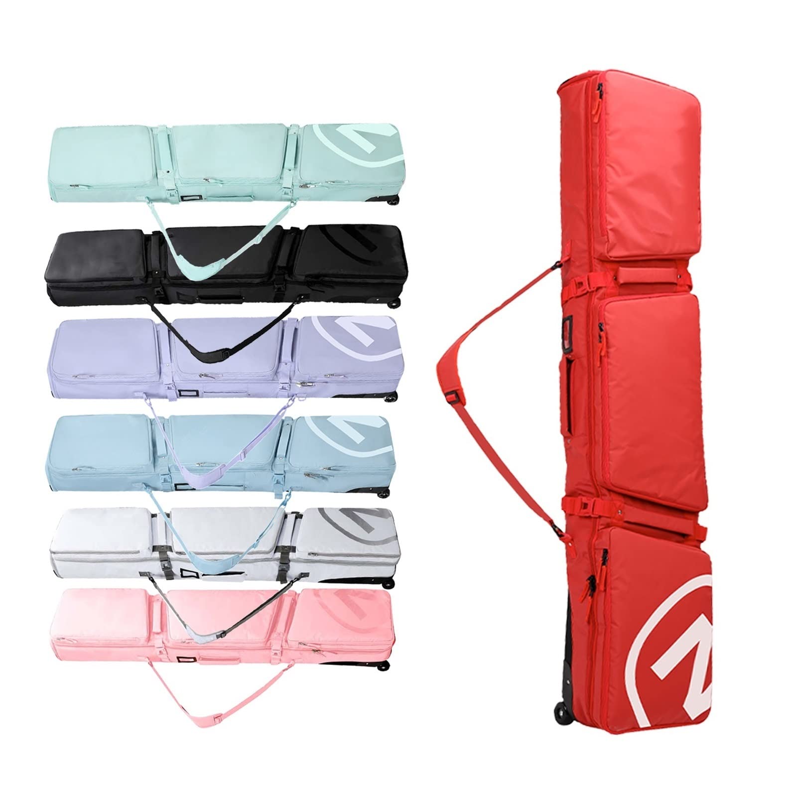 「購入意思」オールインワン スノーボード スキーケースバッグ 一人用のス スキーケース オールインワン DX Websports オリジナル キャスター付