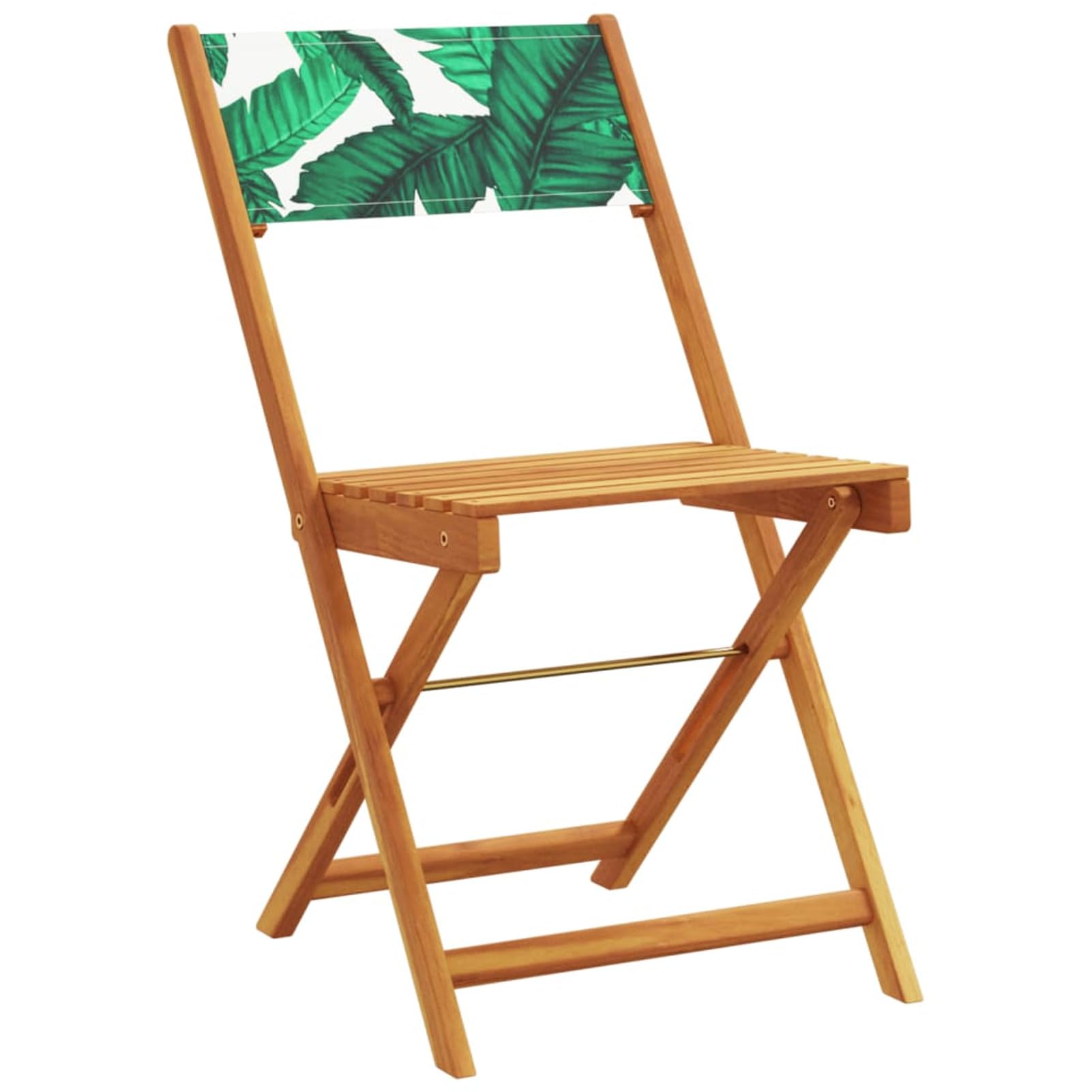 LAPOOH Set da Bistrot 3 pz Motivo Foglie in Tessuto e Legno Massello,Set Bistrò Veranda,Set Bistrot da Esterno,Set Bistrot da Balcone-3281872