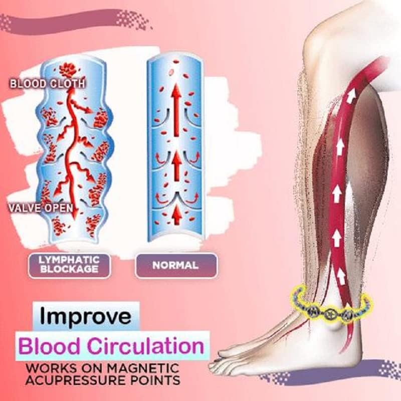 Miniatura 5 de Tobillera magnética delgada de hematita, tobillera delgada con terapia de hematita, ajuste de hematita, tobillera de obsidiana negra antihinchazón