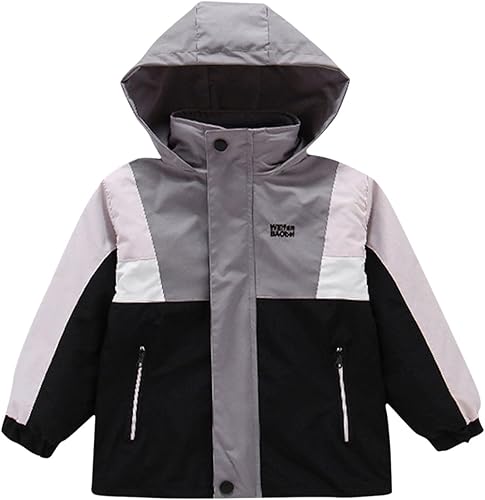 Toddler Boys Girls Rain Jacket Windbreaker Lined Raincoat Waterproof Hooded Lightweight Rain Coats With Pockets 5-14 Years