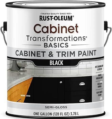 Rust-Oleum 373697 Gabinete Transformaciones Pintura Semi Brillante Negro gal