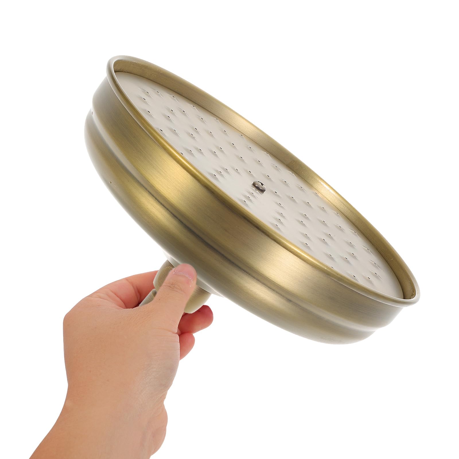 Cabezal Ducha de Lluvia Retro Rociador de Ducha de Cobre Dorado Fácil de Instalar y Limpiar