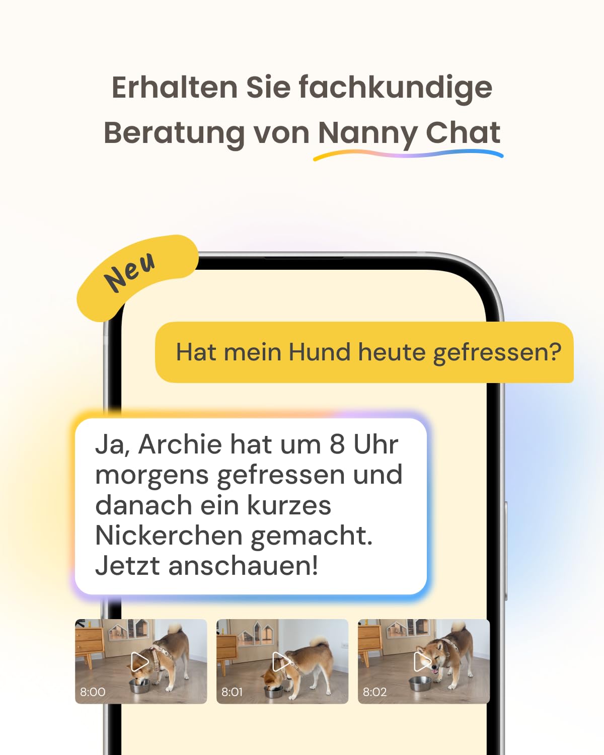 Furbo 360° Hundekamera [ABO ABSCHLUSS ERFORDERLICH] – Smarte Haustierkamera mit Leckerliwurf, 1080p Full HD, 2-Wege-Audio & Farbnachtsicht (3 Monate Mindeslaufzeit)