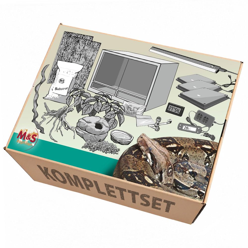 Komplettset: Für größere Boas und Pythons (150x80x80cm) Terrarium mit Holz-Terrarium