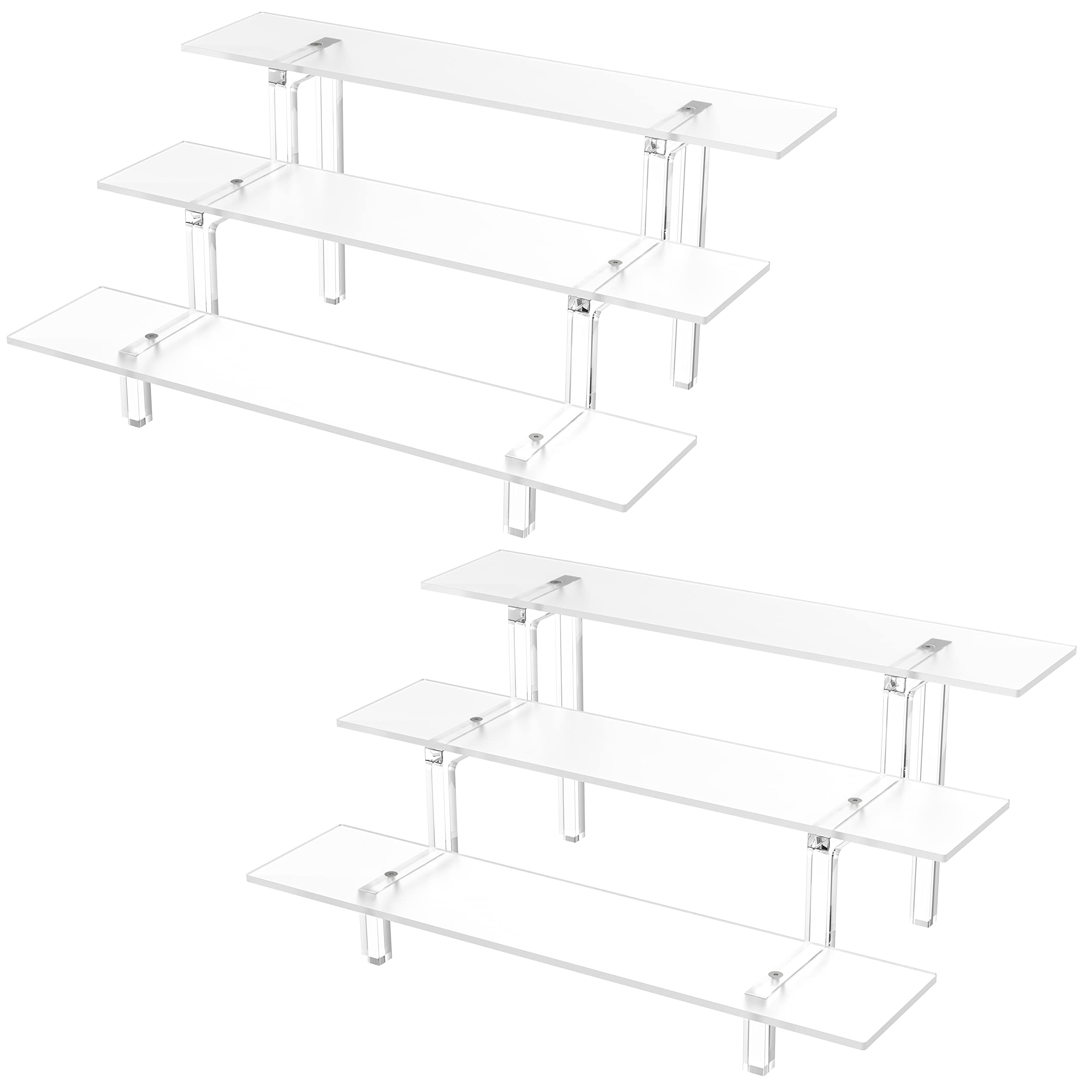 Perfume Stand, 40CM Acrylic Display Stands, Fubko POP Stands, Cupcake Desserts Stand, Lotion Skincare Fragrance Cologne Organizer Holder, 3 Tier Display Shelf for Collectibles Decoration