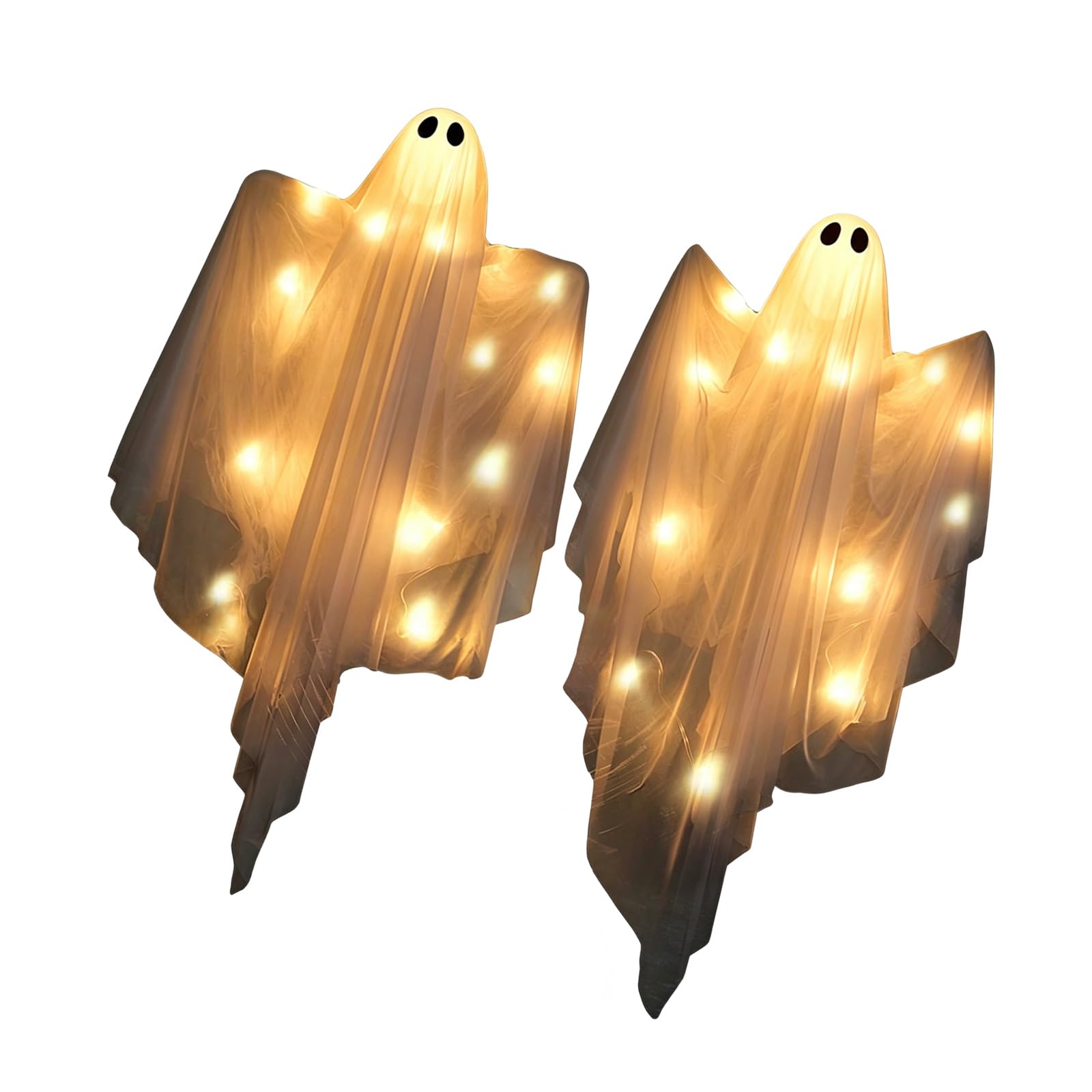 ZEPFJHE Eerie Illuminated White Specter Yard Decoration LED Lighted Hanging Ornament for Themed Parties LED Light Up Manifestation Ornament