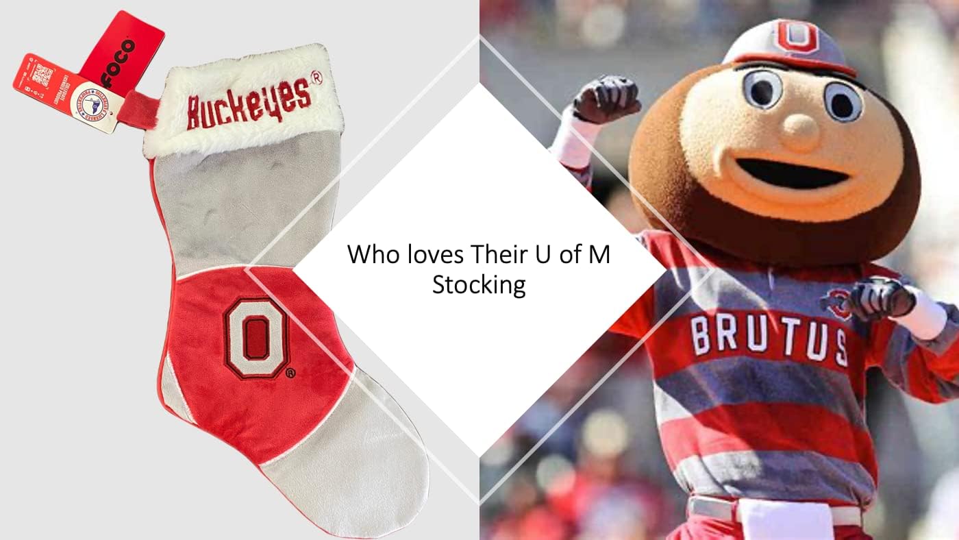 FOCO Ohio State Buckeyes Christmas Stocking – Plush Limited Edition Holiday Stocking – Show Your Team Spirit to Santa This Holiday Season with Officially Licensed NCAA Fan Decorations - Image 2