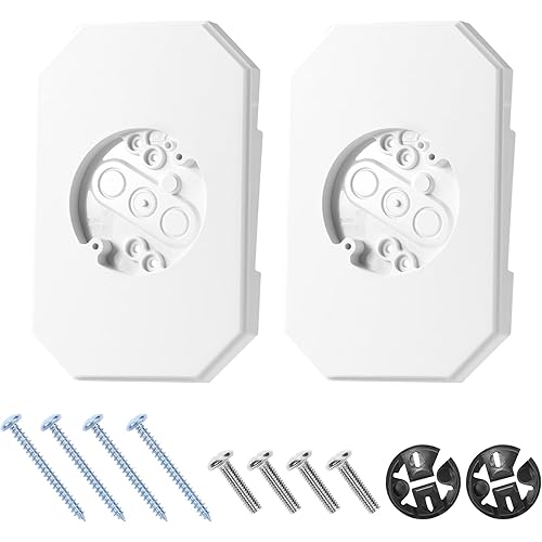 2 Pack Vinyl Siding Mounting Blocks, 8141DBL Vinyl Siding Light Mounting Block with Built-in Electrical Box, Outdoor Mounting Plate kit for 1/2 inch Double