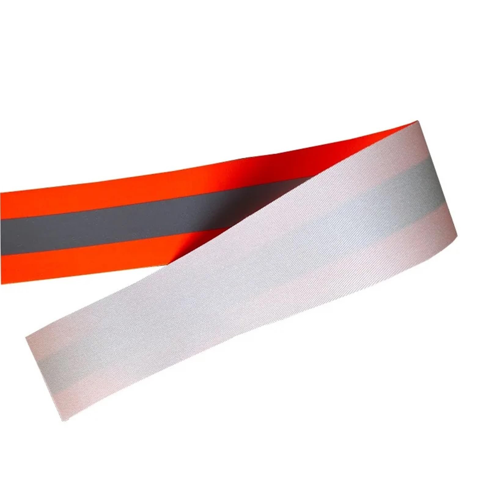 Reflektierendes Baumwollband | Mehrfarbiges flammhemmendes reflektierendes Klebeband in mehreren Größen for Kleidung(Oranje,5cmx100m)