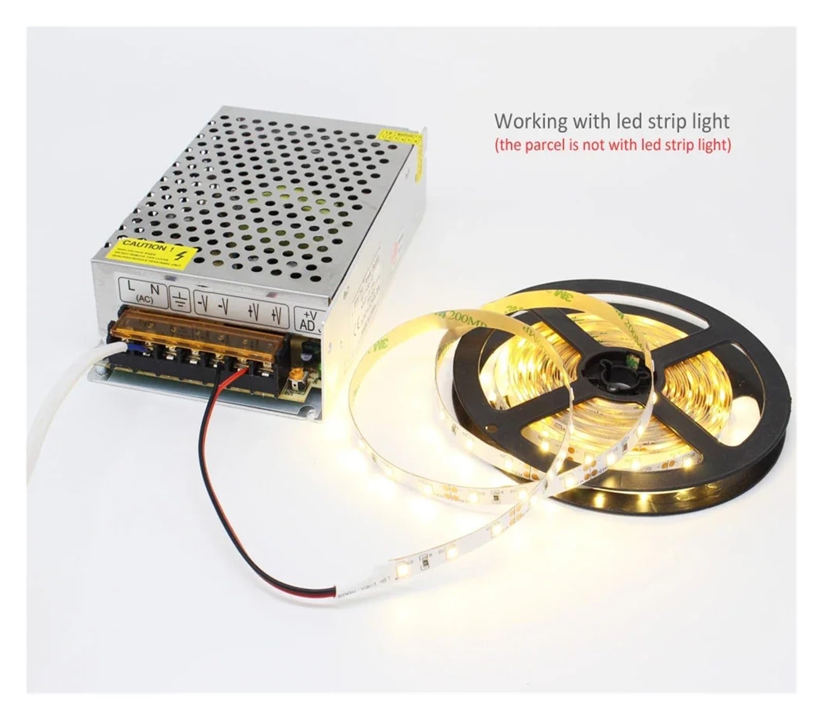 Zasilacz LED 5 V, 12 V, 24 V, AC 110 V/220 V na DC 5 V, 12 V, 24 V, adapter z przełącznikiem 12 V i transformatorem elektronicznym.