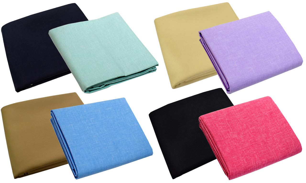 Men's Poly Cotton Unstitched Shirt & Trouser Fabric Combo Set (Multi Color; Free Size)-image-30