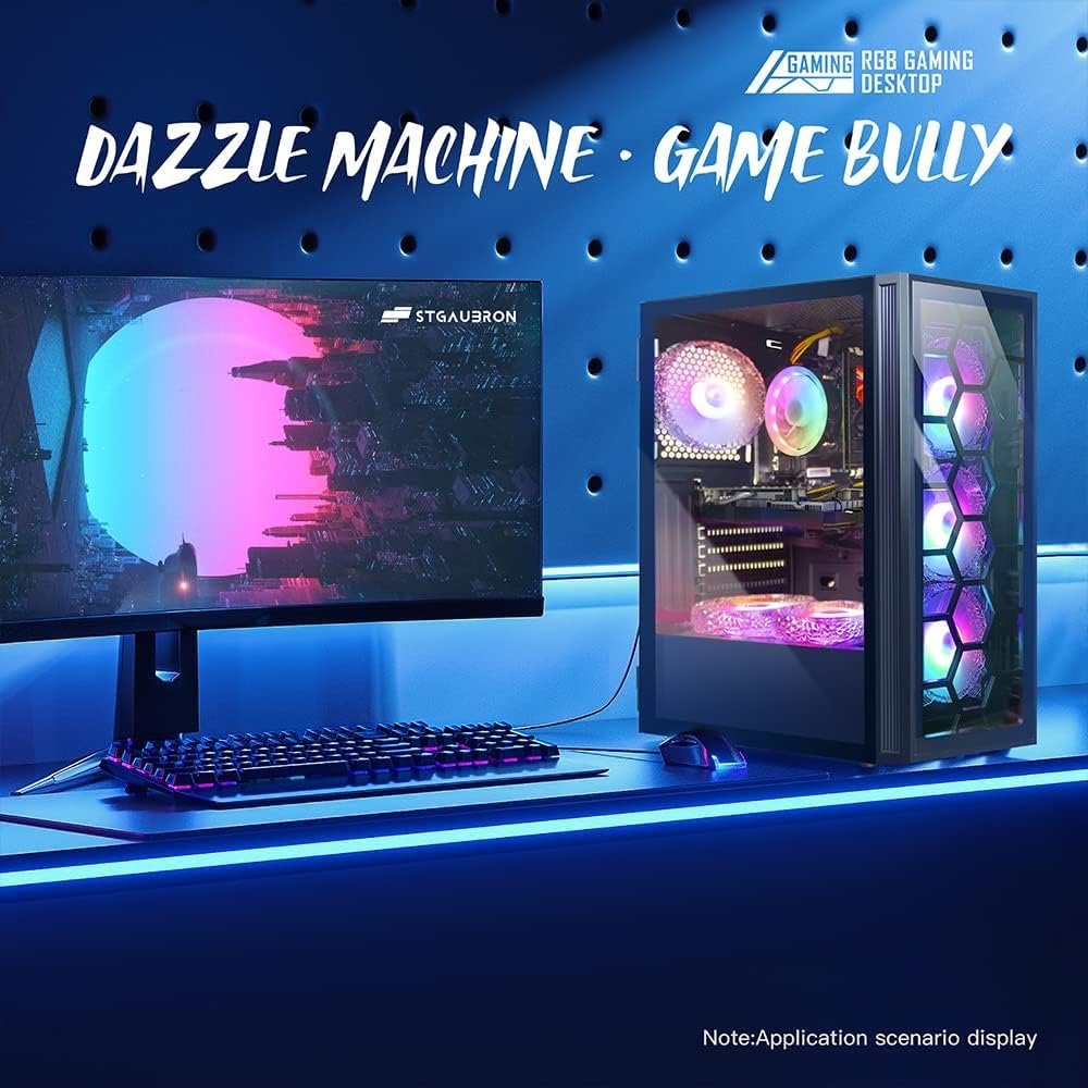 STGAubron Gaming Desktop PC, Intel Core i7 up to 3.9G, GeForce GTX