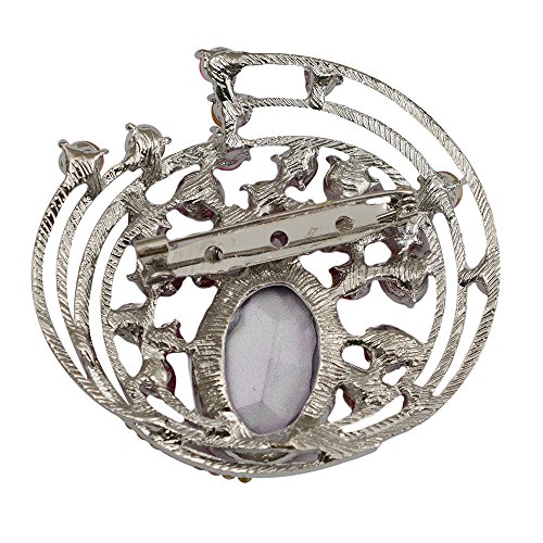 Freshwater Pearl Brooch in Silver Tone Setting