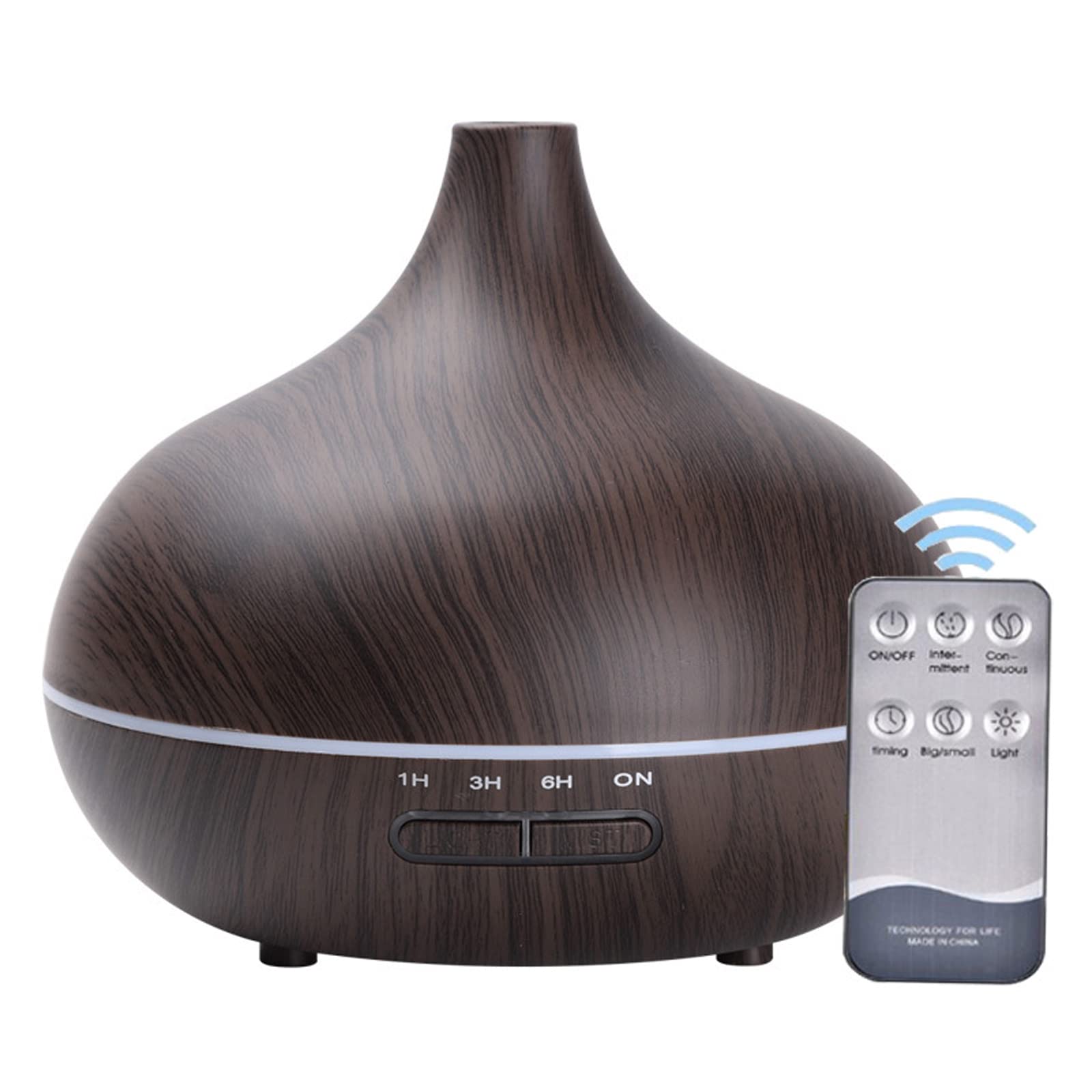 Homarket Diffusers for Essential Oils Large Room, 300ml Essential Oil Diffusers with Remote Control, Ultrasonic Oil Diffuser with Timer, 7 Colors Light for Bedroom