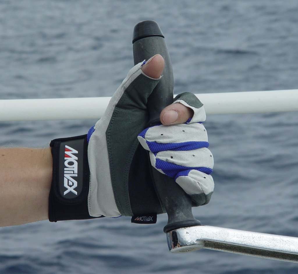 Guantes de Vela Extra Antideslizantes con Inserto de Neopreno con 2 Dedos Cortados