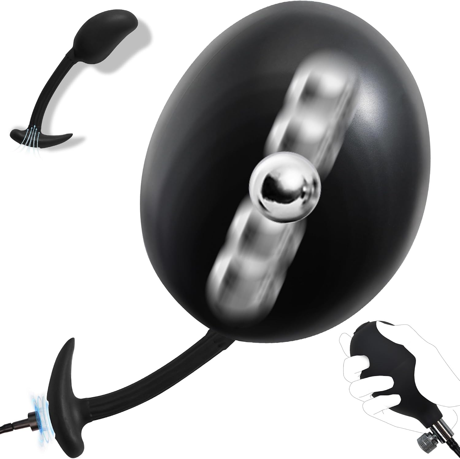 Inflatable Butt Plug Magnetic Wearable Anal Plug Inflatable Dildo
