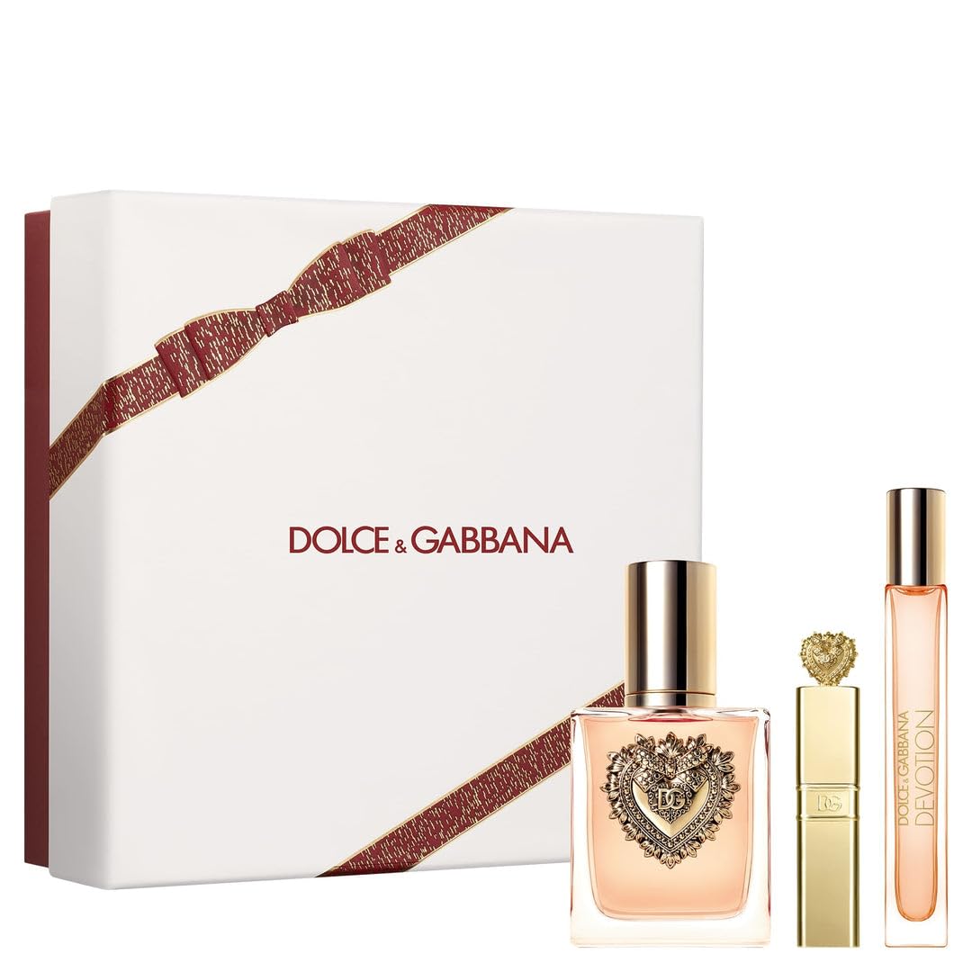 DOLCE & GABBANA Set Regalo Devotion Beauty con Trucco, Cofanetto Lusso con Profumo e Cosmetici, Edizione Limitata