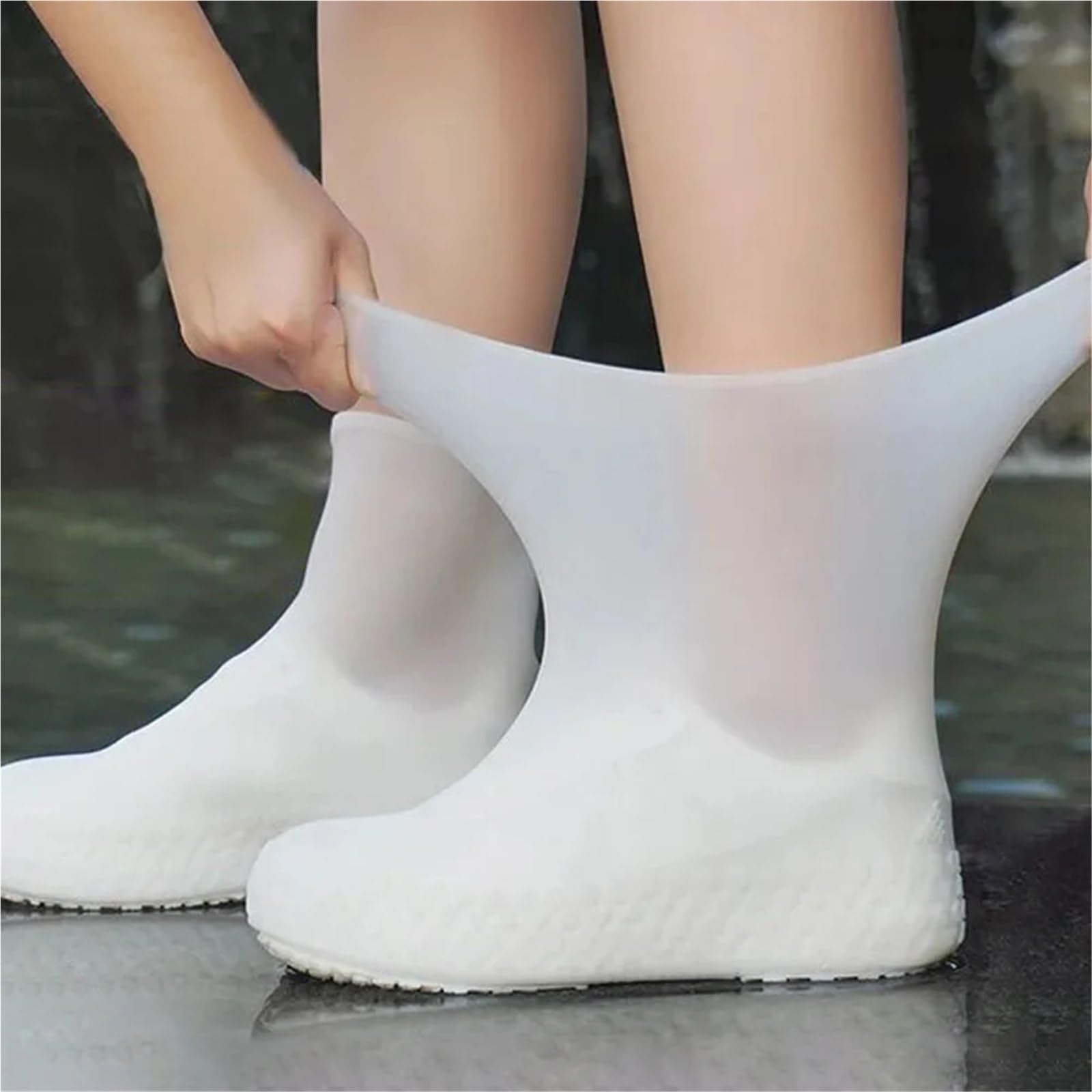 5 pares de cubiertas for zapatos for caminar, protectores impermeables for, cubierta for for la lluvia, botas gruesas reutilizables for exteriores para Protección