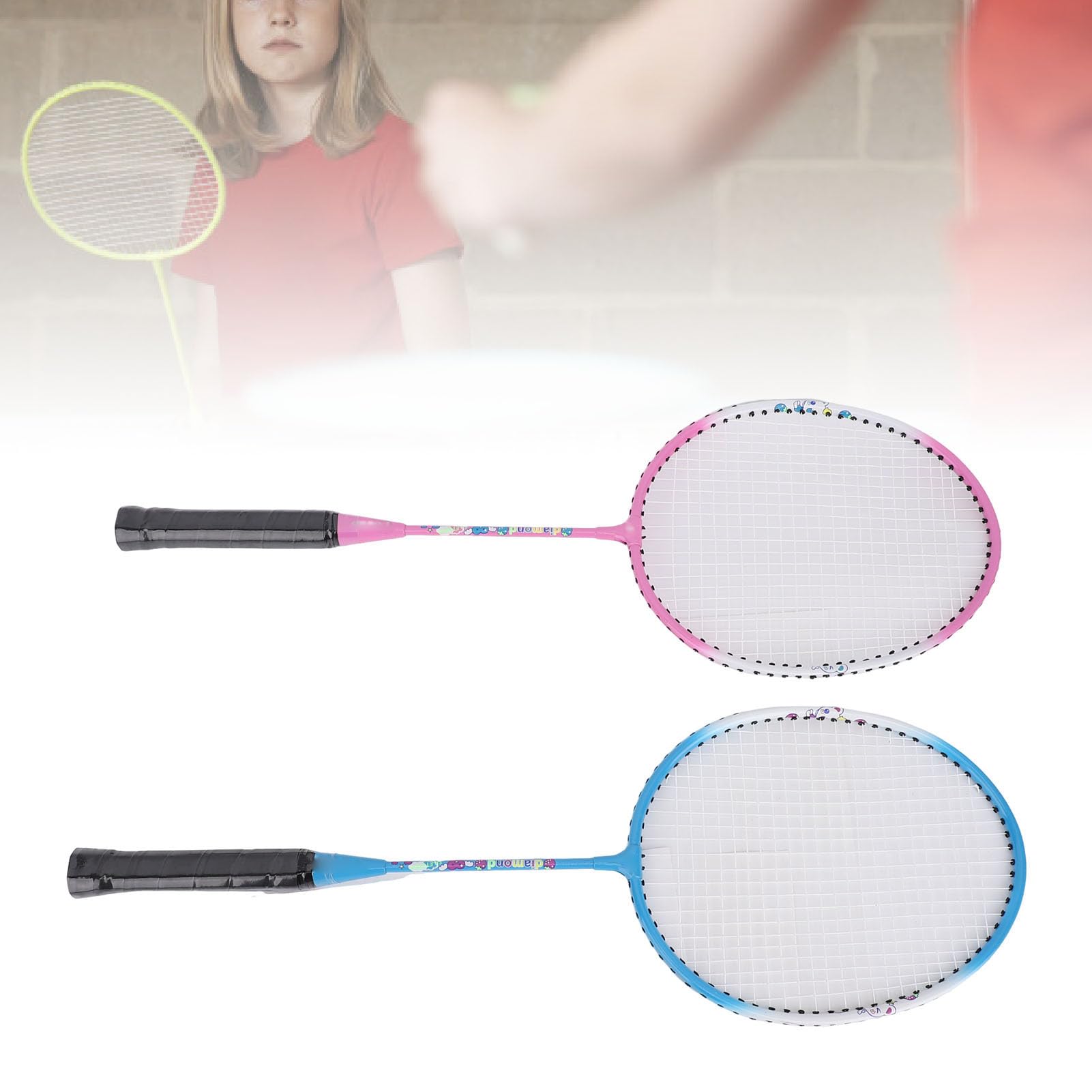 Racchette da badminton per adulti con comoda impugnatura per giochi ricreativi e competizioni, altalene più veloci, design aerodinamico in fibra di carbonio