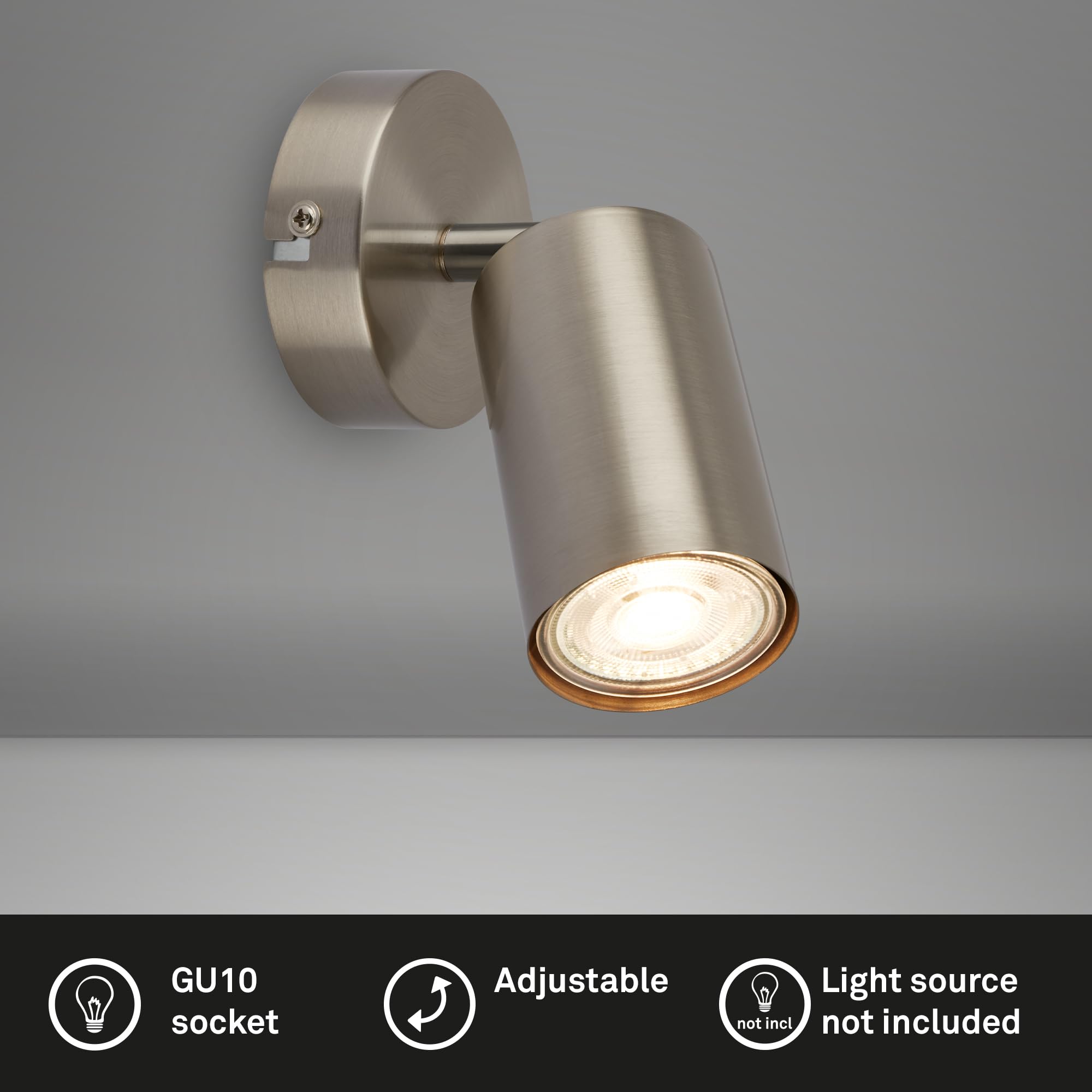 BRILONER, Adjustable Wall Light, GU10 Socket, max 9W, Wall lamp, Bedside Lights, Living Room, Hallway, Bedroom Wall Light - Image 3