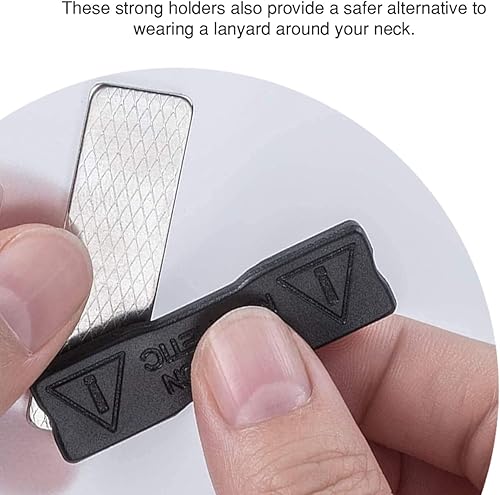 Miniatura 3 de Performore Paquete de 10 imanes de etiqueta de nombre de 1.75 x 0.5 pulgadas con adhesivos 3M y placas traseras de acero inoxidable, insignia