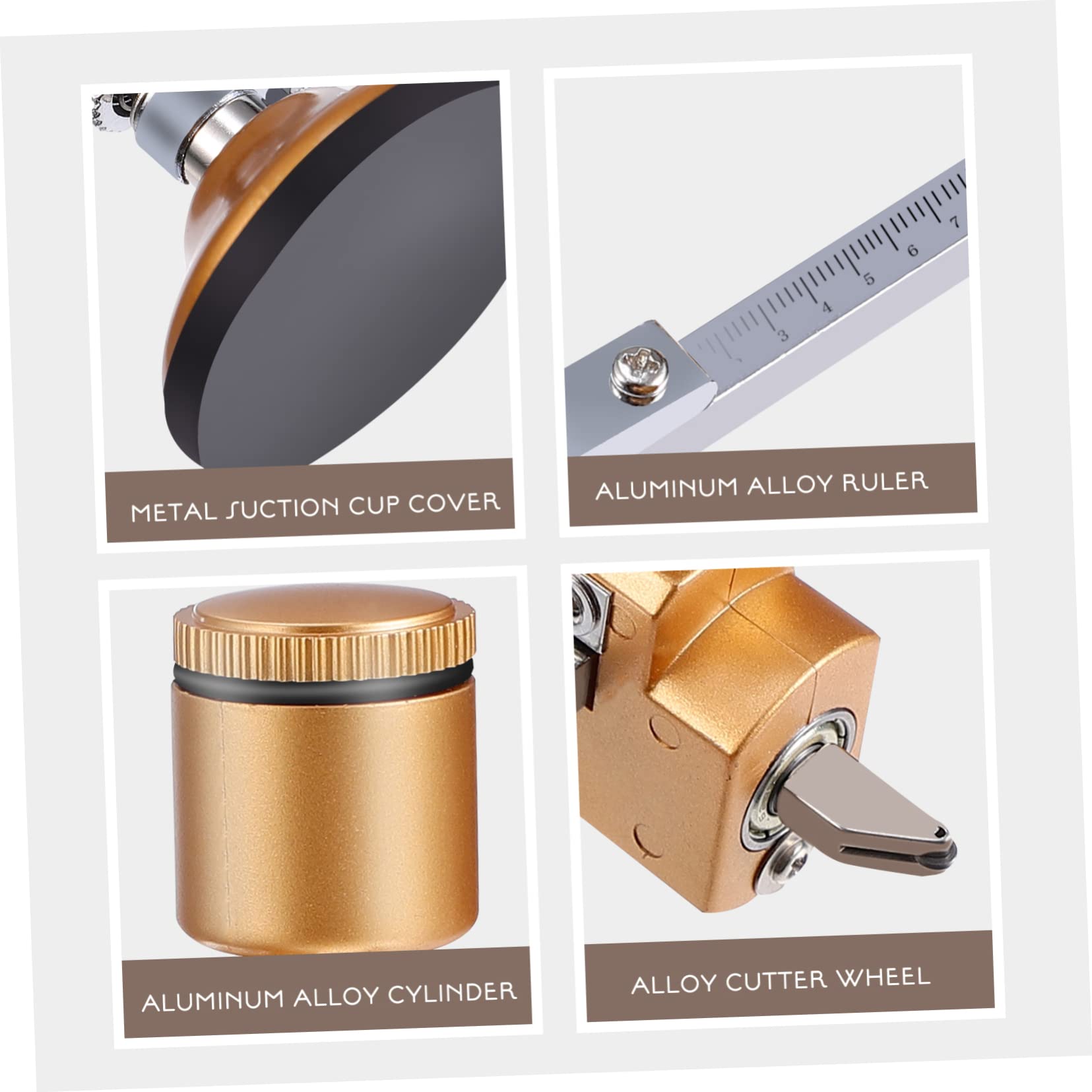 2piezas Cortador De Vidrio Profesional De Diamante Herramienta Multifuncional Para Cortar Vidrio Botellas y Espejos Compacto Para Proyectos De Bricolaje y Decoración Del Hogar