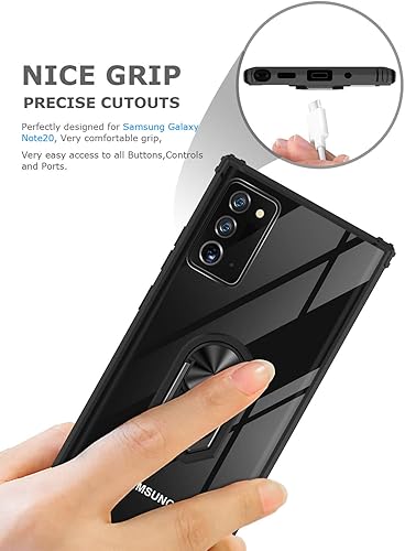 Miniatura 6 de Funda con función atril para Samsung Galaxy Note 20, funda transparente de protección contra caídas para Galaxy Note 20, carcasa delgada,