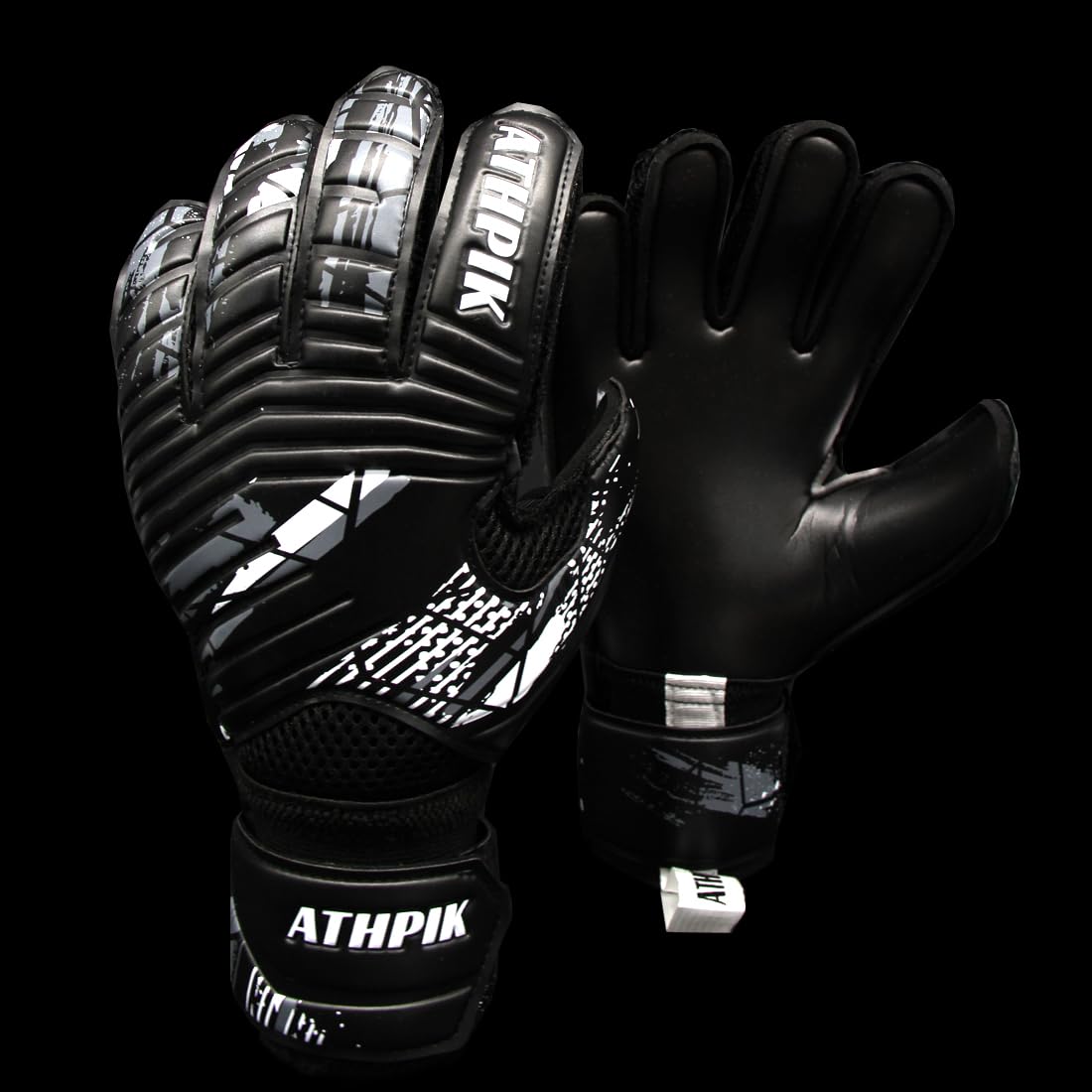 Goalie Goalkeeper Gloves with Pro Fingersaves, Strong Grip for The Toughest Saves, Protection to Prevent Injuries, Fit Match Training, Adult, Youth