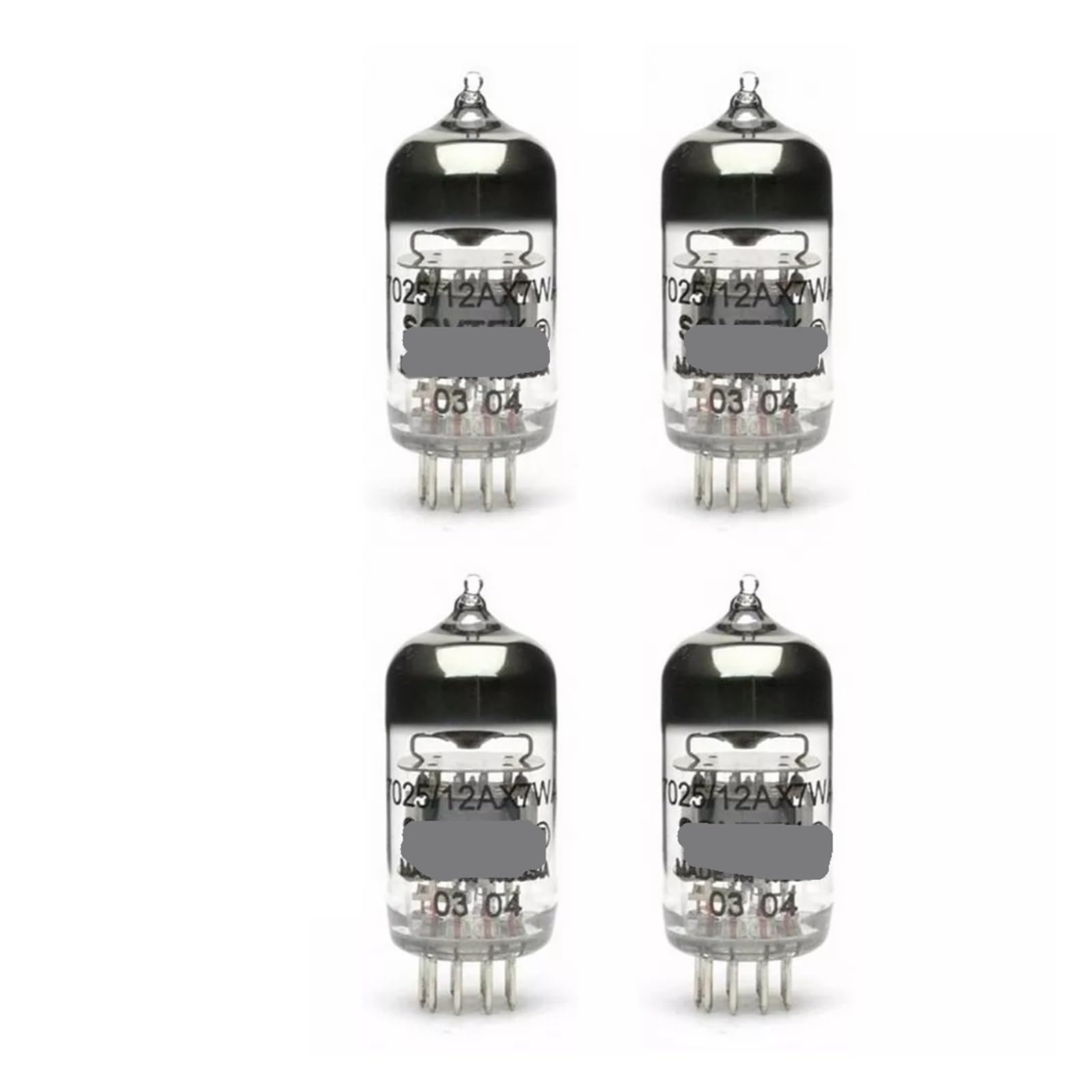 4 Pcs Gain Matched Quad (4) 12AX7WA 7025 ECC83 Vacuum Tubes