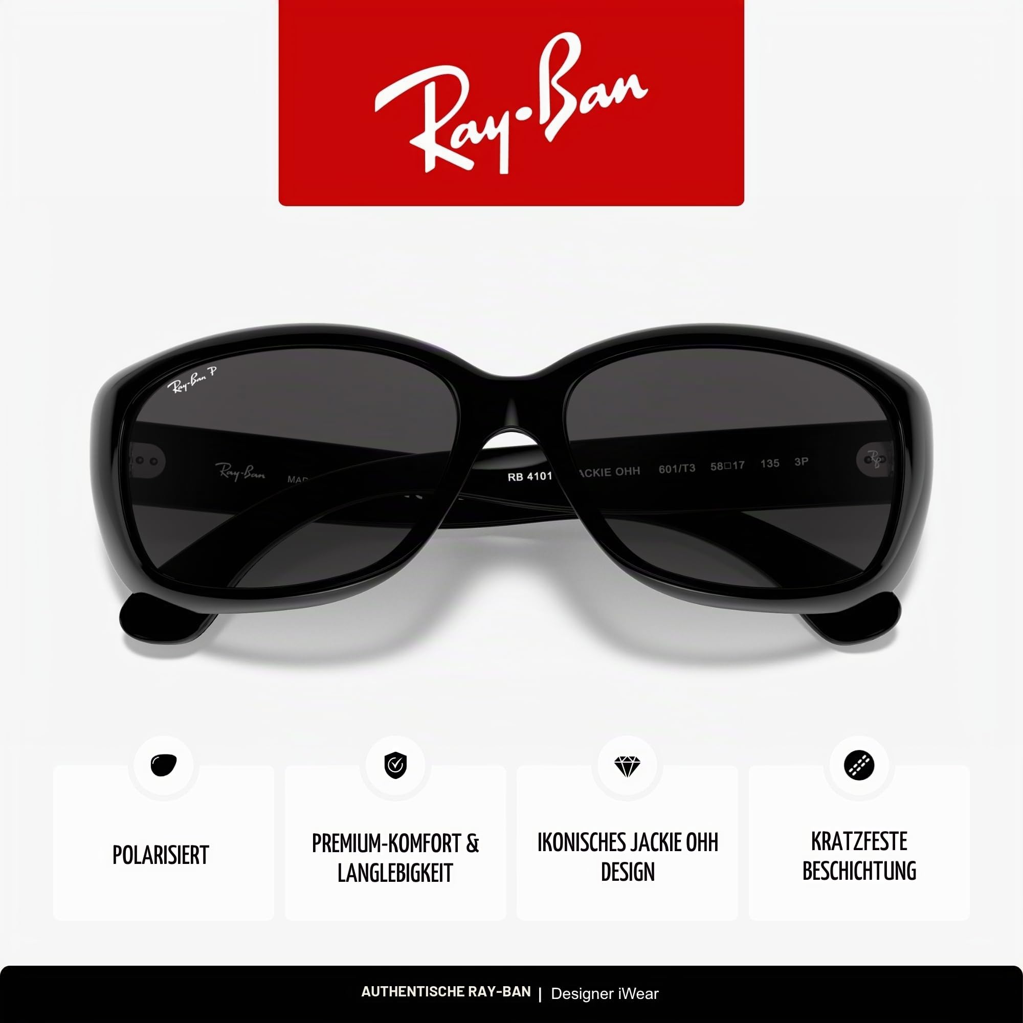 Ray-Ban Damen 4101 Sonnenbrille (1er Pack)