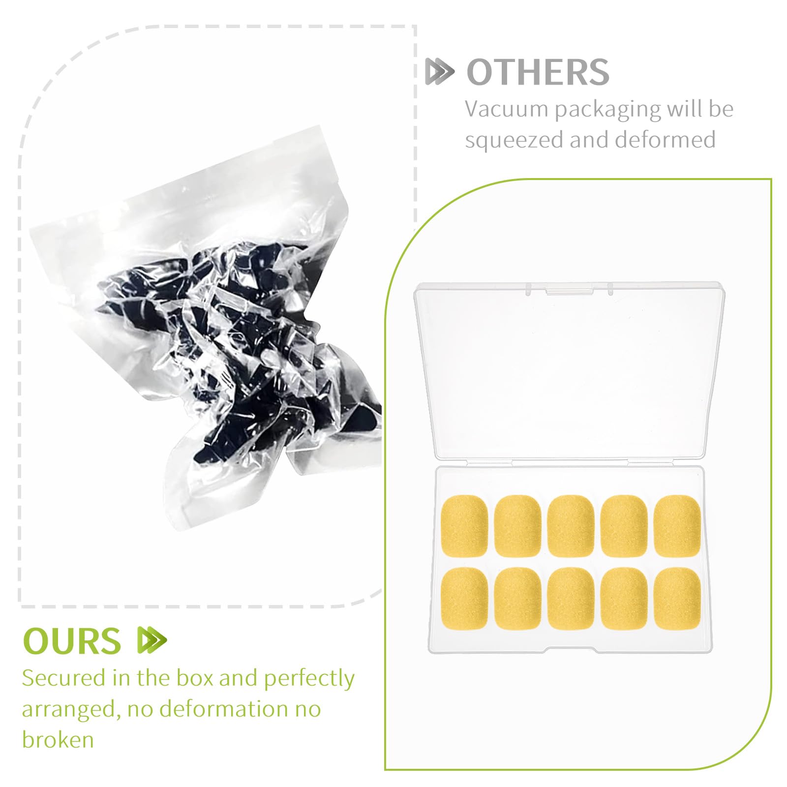10 Packs Yellow Headset Microphone Covers Foam Small Lapel Mic Sponge Pop Filter Soft Microphone Windscreen Foam Lapel Headset Mic Windscreen Mini Microphones Sponge Foams Cover for Noise Reduction