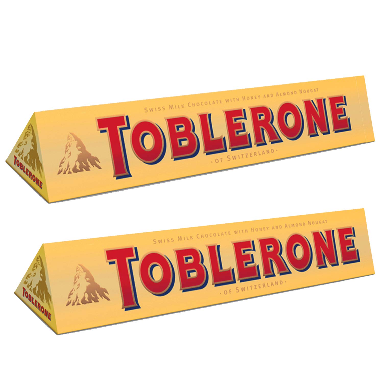 Toblerone Milk Chocolate With Honey And Almond Nougat Pack Of 2, X 100 G,200 Grams