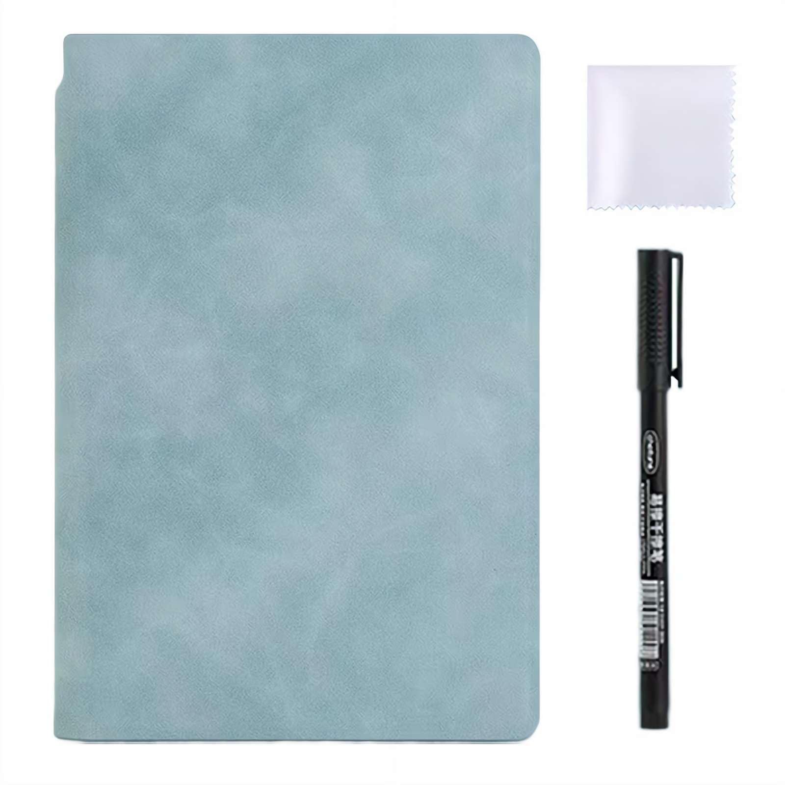 A5 Portable Erasable Whiteboard Notebook Reusable Writing Pad PU Leather Memo Board Daily Planner for Office Meeting School
